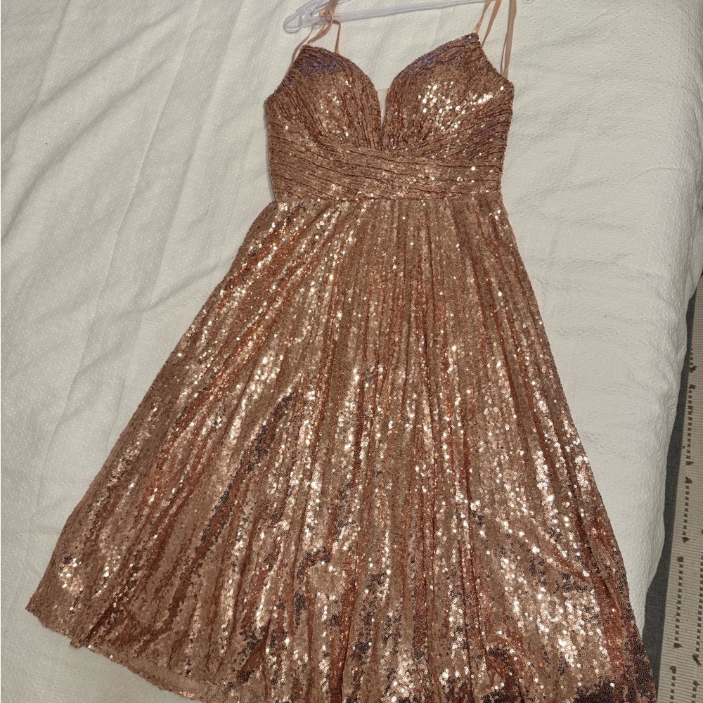 Sequin Rose Gold Dress
